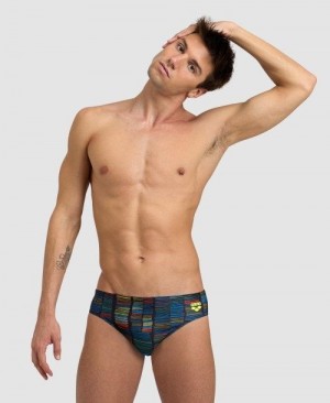 Black Multicolor Arena Slow Motion Brief | YPHSLZJ-97