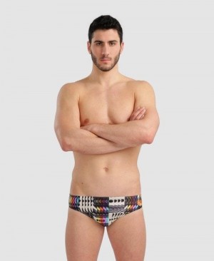 Black / Multicolor Arena Allover Brief | TCJPELH-71