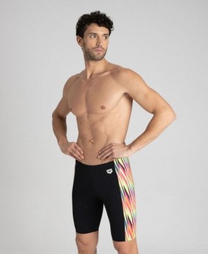 Black / Multicolor Orange Arena Speed Stripes Jammer | YCLTIAZ-26