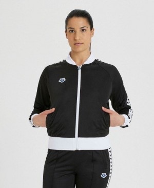 Black / White / Black Arena Relax Iv Team Full-zip Jacket | SANVCTM-89