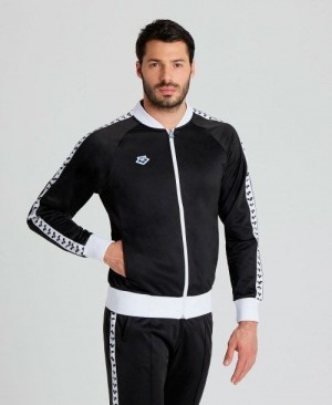 Black / White / Black Arena Relax Iv Team Full-zip Jacket | NVUFTEI-19