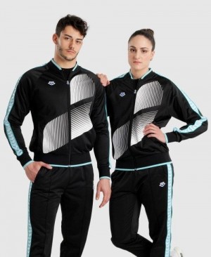 Black / White / Blue Arena Diamonds Relax Iv Jacket | IJOMSVC-83