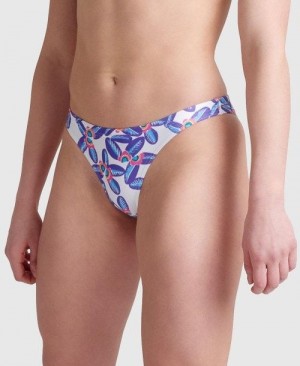 Blue Multicolor Arena Allover Swim Bottom | VBGXKNS-03