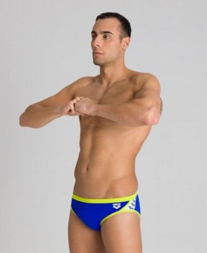 Blue / Green Arena Team Stripe Brief | HVUJATI-46