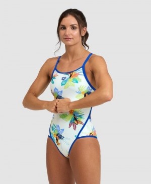 Blue / White Multicolor Arena Toucan Super Fly Back One Piece | XIHDOBM-32