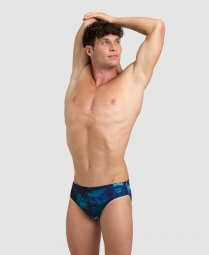 Green Multicolor Arena Hero Camo Brief | DVEFAZX-98