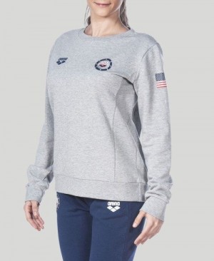 Grey Arena Essential Crew Sweat | KIQYMTR-13