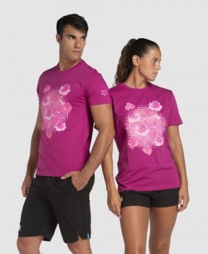 Multicolor Arena Breast Cancer Awareness Collection T-shirt | KBTASUN-29