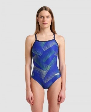 Multicolor Arena Halftone Lightdrop Back One Piece | SMVYFJG-82