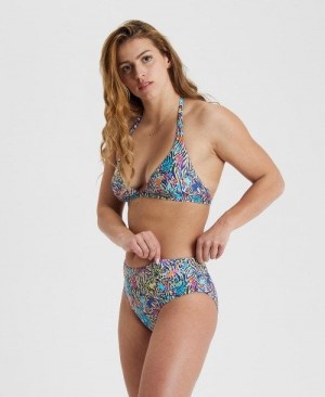 Multicolor Arena Halterneck Bikini Multiprints | DVMTWCA-60