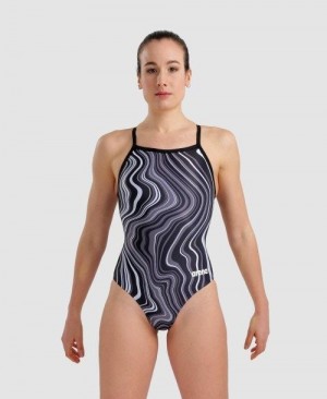 Multicolor Arena Marbled Lightdrop Back One Piece | ISQAKNZ-20