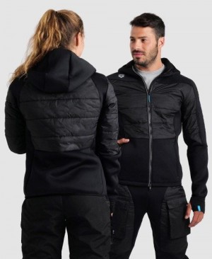 Multicolor Arena Team Half-quilted Hooded Jacket | CUEQNMW-64