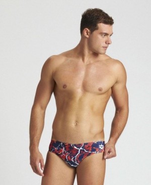 Navy / Red Multicolor Arena Earth Texture Brief | CBXOFKY-24