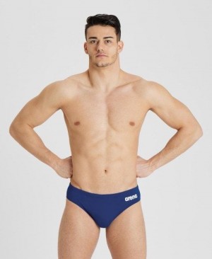 Navy / White Arena Team Solid Brief | OQEBYSU-42