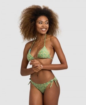 Olive Multicolor Arena Allover Triangle Bikini | PAIOCWD-29