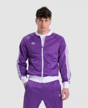 Purple / White / Purple Arena Relax Iv Team Full-zip Jacket | ZHTBKRO-28