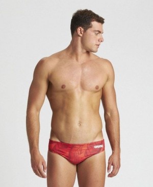 Red / Red Multicolor Arena Tropicals Brief | CDBXEMI-63