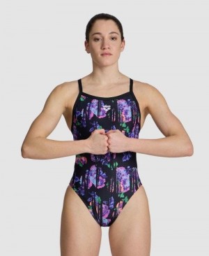 Rose Arena Rose Textures Xcross Back One Piece | BWNLYSP-08