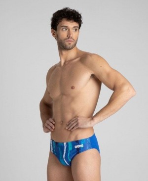 Royal / Multicolor Royal Arena Team Painted Stripes Brief | PNAUJLG-80