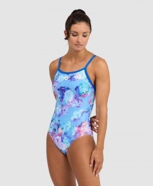 Royal / Royal Multicolor Arena Spring Garden Light Drop Back One Piece | KZQNCBW-98