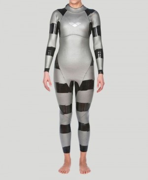 Silver / Black Arena Sams Carbon Triwetsuit | QLHXMAK-20