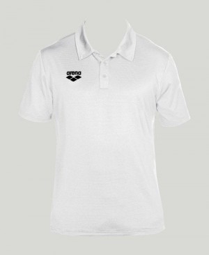 White Arena Team Line Tech Short Sleeve Polo | XKZESBU-74