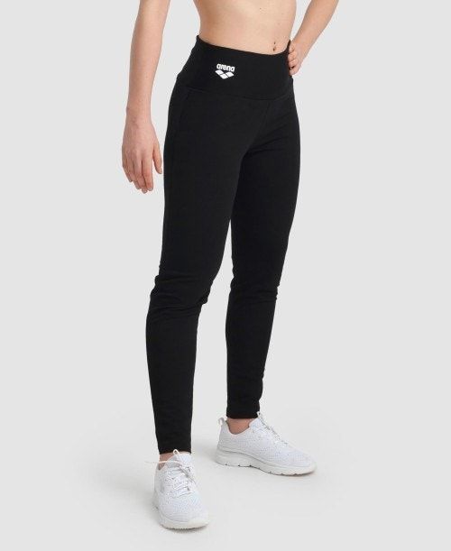 Black Arena Fleece Pants Solid | LYPVRBG-93