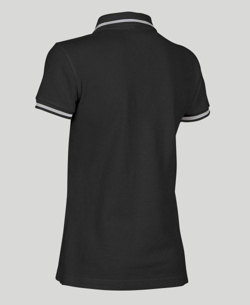 Black Arena Team Line Short Sleeve Polo | GNKUEWQ-60