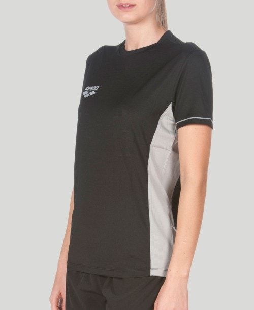 Black Arena Team Line Tech Short Sleeve Tee | HZRKTOM-71