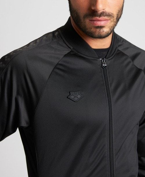 Black / Black / Black Arena Relax Iv Team Full-zip Jacket | QOSMTYJ-25