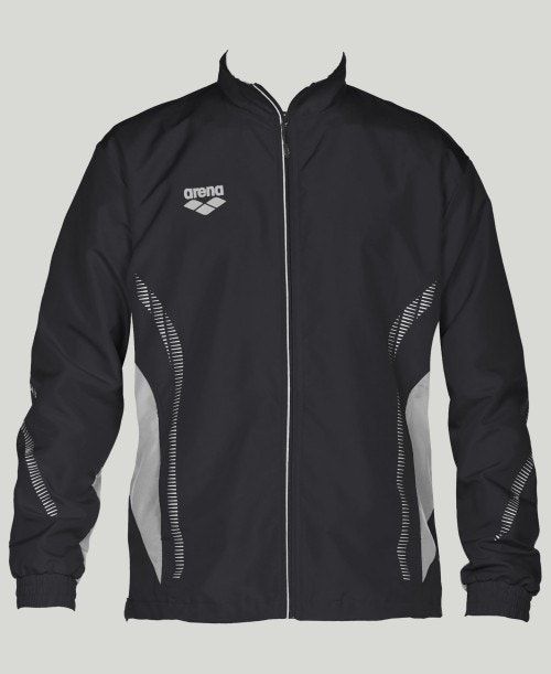 Black / Grey Arena Team Line Warm-up Jacket | PBIFNJA-75