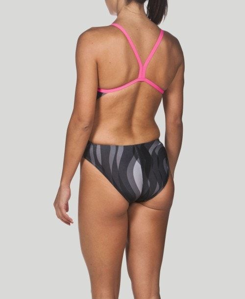 Black / Rose Arena Wavy Water Challenge Back - Maxlife | HWFJOIV-40