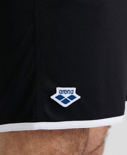 Black / White Arena Icons Beach Bermuda Short | KBYXGCJ-69