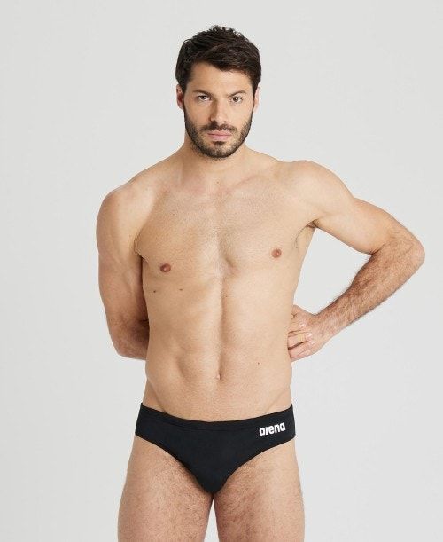 Black / White Arena Team Solid Brief | CKSOQFE-31