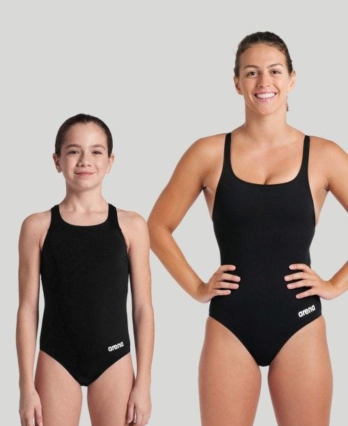 Black / White Arena Team Swim Pro Solid One Piece | MDVXBOK-13