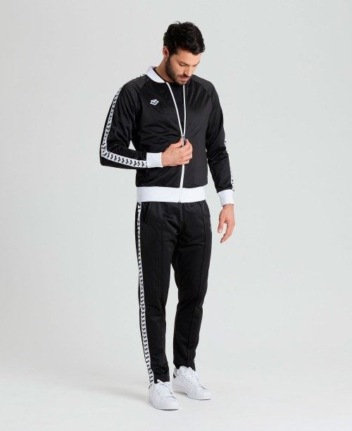 Black / White / Black Arena Relax Iv Team Full-zip Jacket | NVUFTEI-19