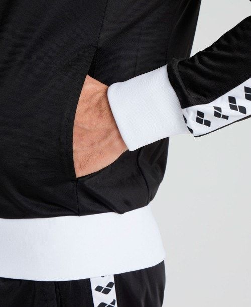 Black / White / Black Arena Relax Iv Team Full-zip Jacket | NVUFTEI-19