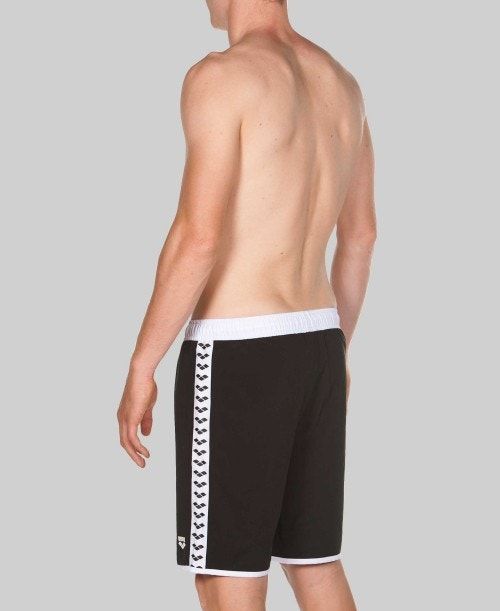 Black / White / Black Arena Team Stripe Bermuda | FDTLKYJ-37