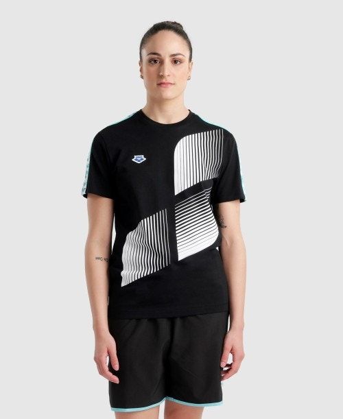 Black / White / Blue Arena Diamonds T-shirt | MEJVOWH-59