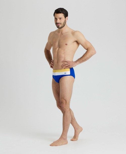 Blue / Burgundy / Blue Arena Icons Panel Briefs | WTMUFDJ-71