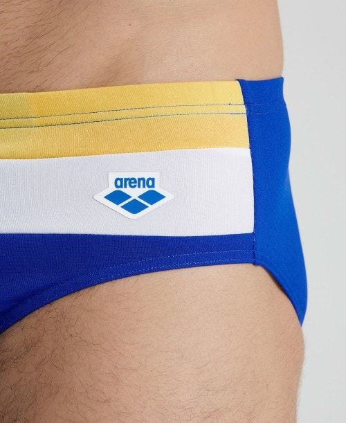 Blue / Burgundy / Blue Arena Icons Panel Briefs | WTMUFDJ-71