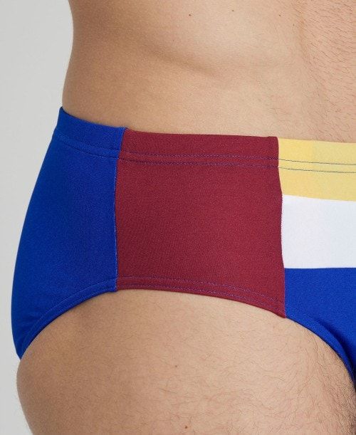 Blue / Burgundy / Blue Arena Icons Panel Briefs | WTMUFDJ-71