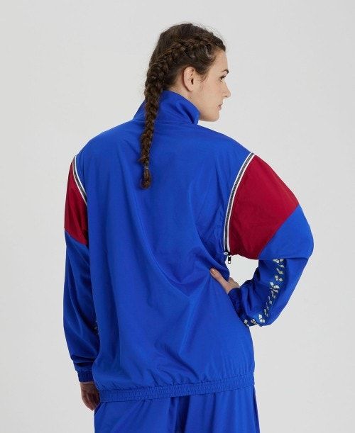 Blue / Burgundy / White Arena Icons Convertible Jacket | BKOFPAW-54