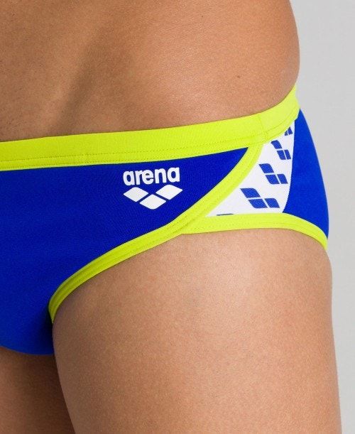 Blue / Green Arena Team Stripe Brief | HVUJATI-46