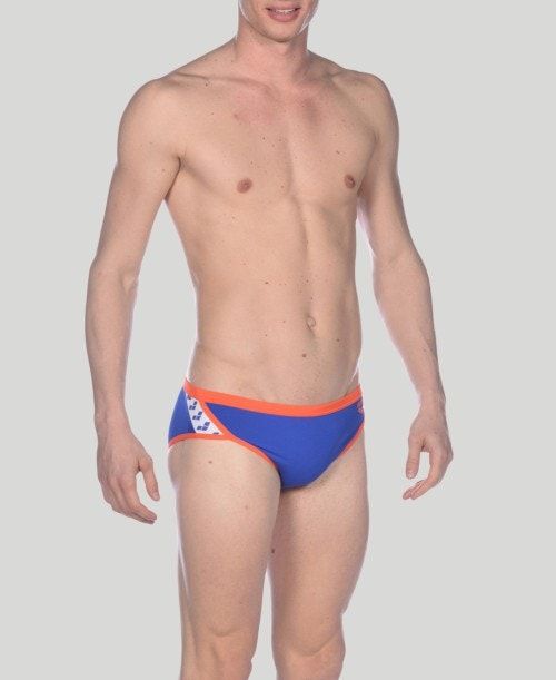 Blue / Pink Arena Team Stripe Brief | IWOGHNJ-53