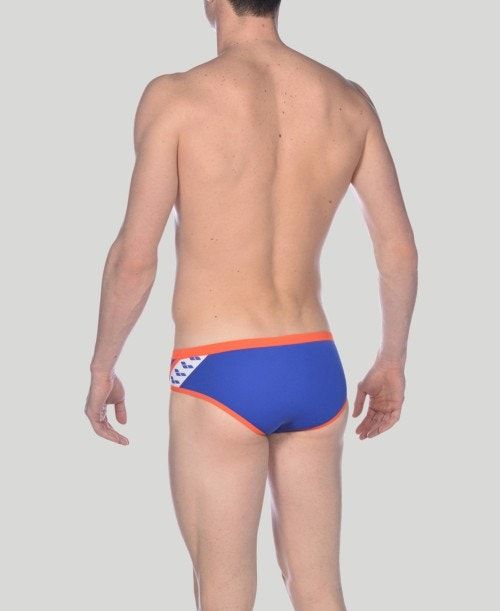 Blue / Pink Arena Team Stripe Brief | IWOGHNJ-53