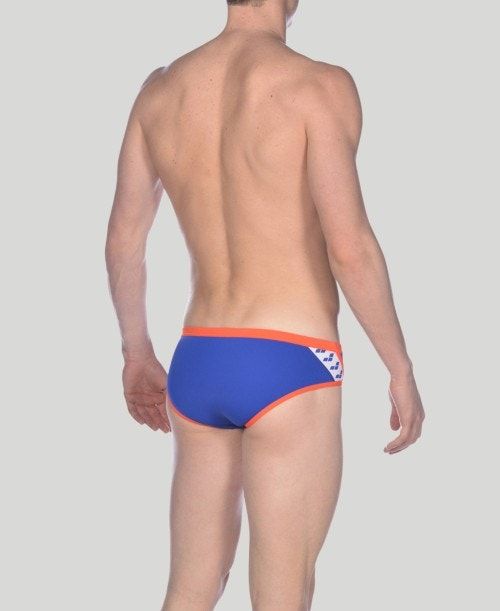 Blue / Pink Arena Team Stripe Brief | IWOGHNJ-53