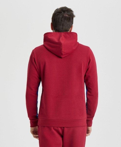 Burgundy / Blue Arena Icons Solid Hooded Sweatshirt | ZHWOCAX-68