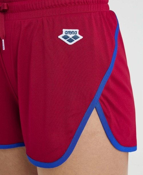 Burgundy / Blue Arena Icons Taped Short | HNCXZQG-92