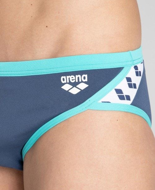 Dark Grey / Mint Arena Team Stripe Brief | KRSIWUJ-29